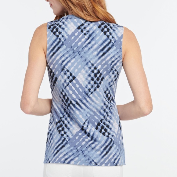 NWT NIC+ZOE Tie Dye Cross Over Tank - Picture 2 of 7